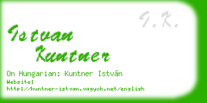 istvan kuntner business card