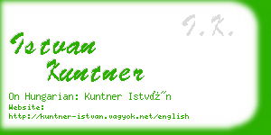 istvan kuntner business card